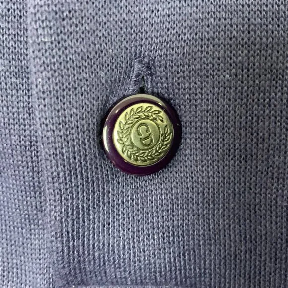 Vintage 90s Christian Dior Monsieur Quarter Button Navy Sporty Sweatshirt Sz L - Picture 12 of 16